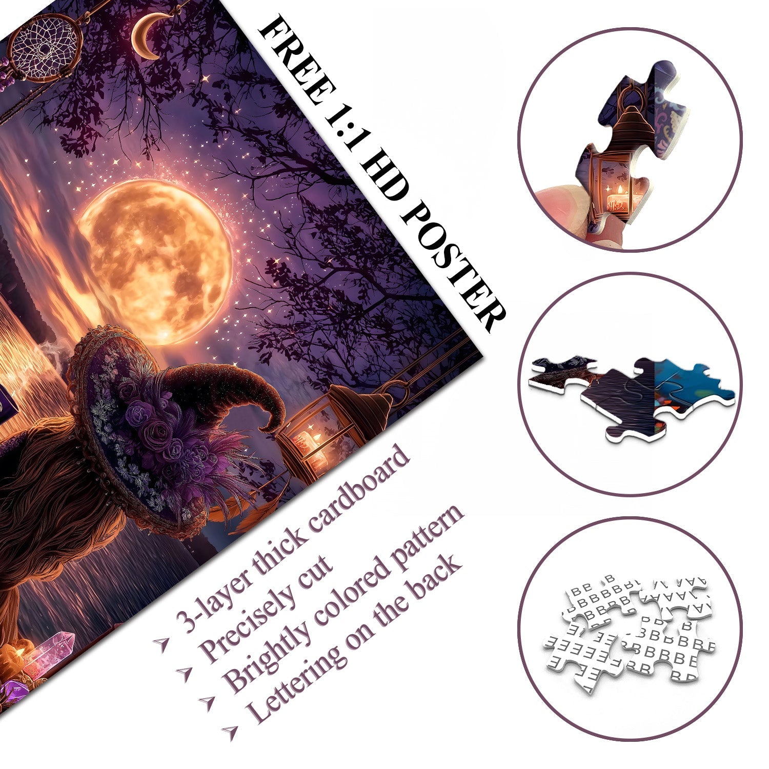 Moonlit Witch Jigsaw Puzzle 1000 Pieces