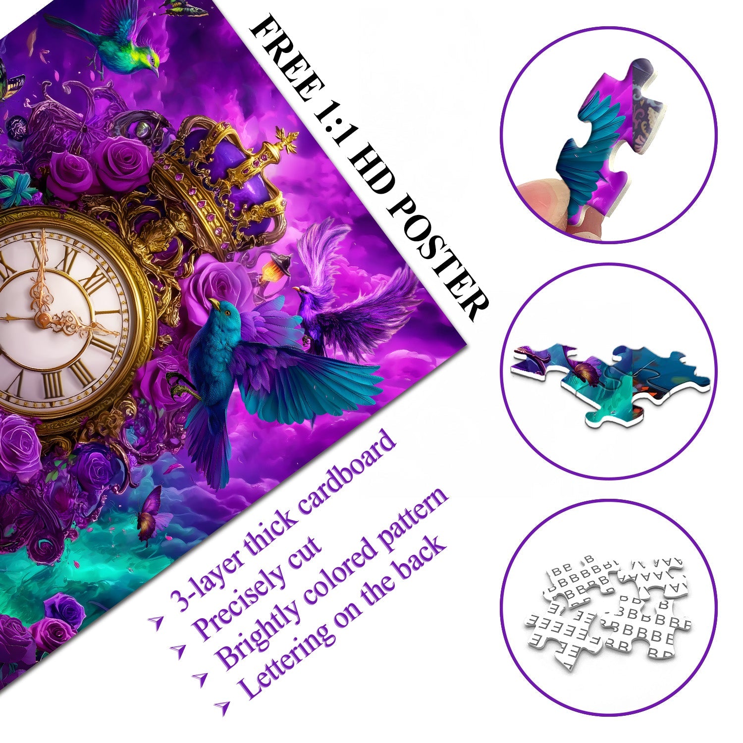 Roses And Time Jigsaw Puzzle 1000 Pieces