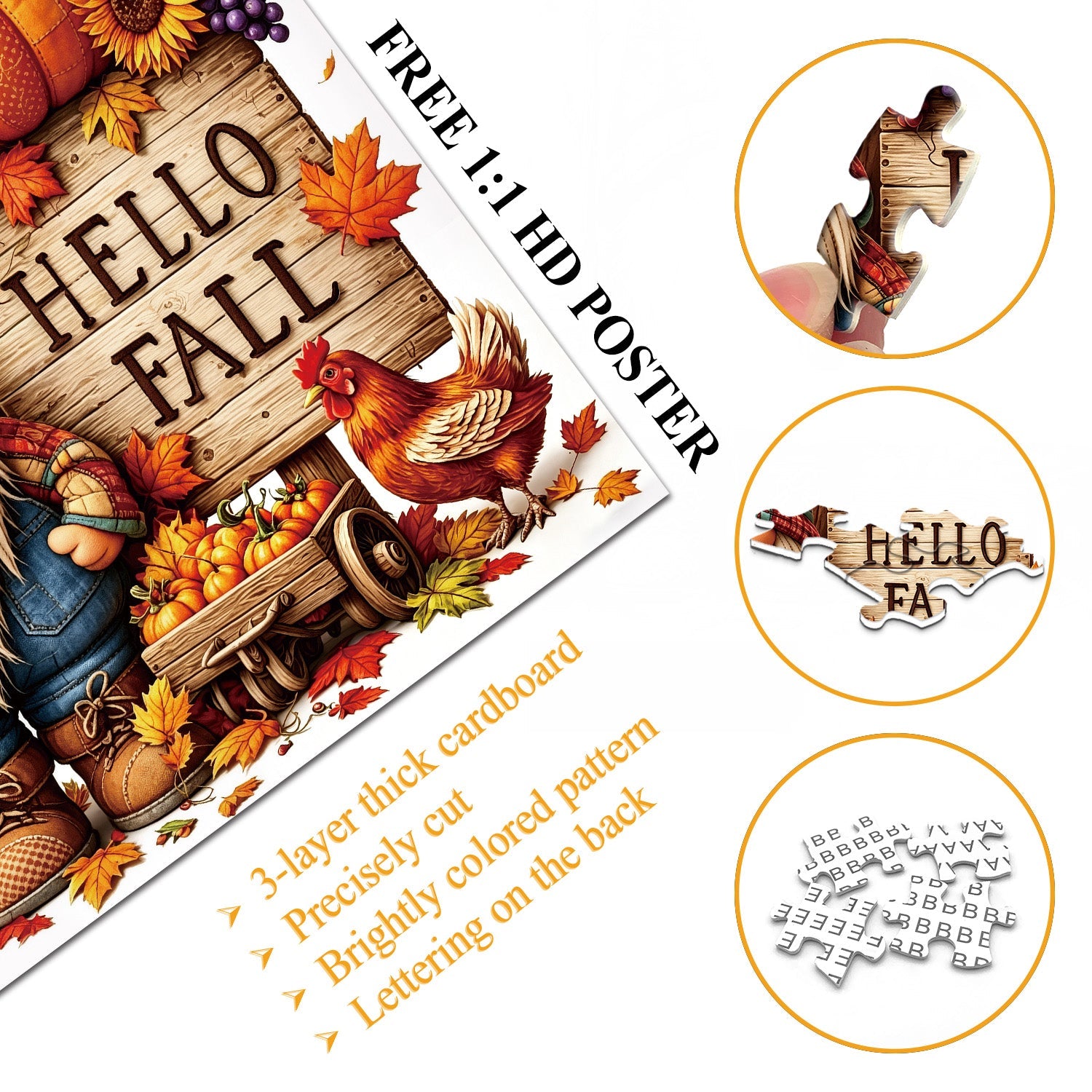 Quilted Fall Jigsaw Puzzle 1000 Pieces