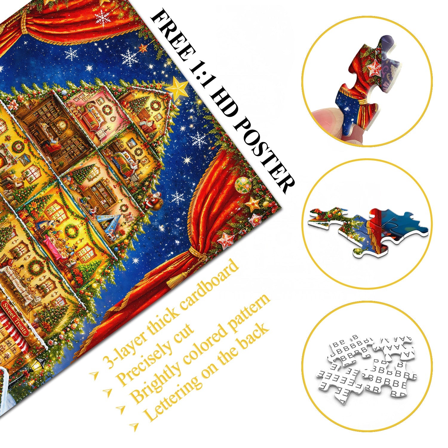 Christmas Village Jigsaw Puzzle 1000 Pieces