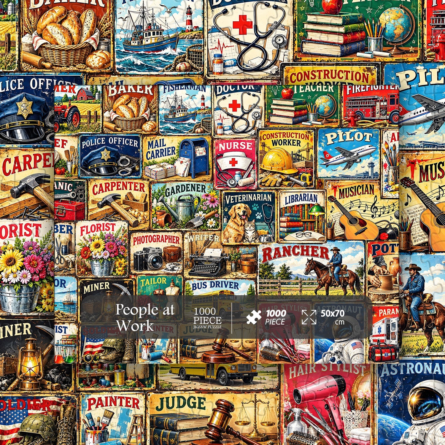 People at Work Jigsaw Puzzle 1000 Piece