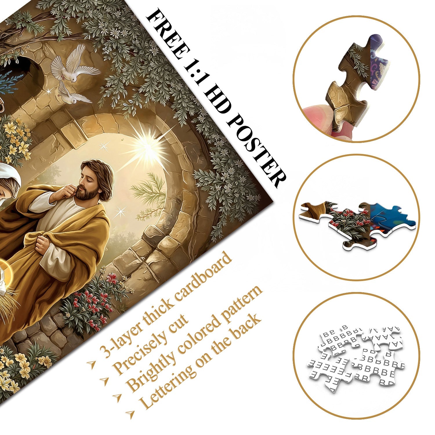 Holy Nativity Jigsaw Puzzle 1000 Pieces
