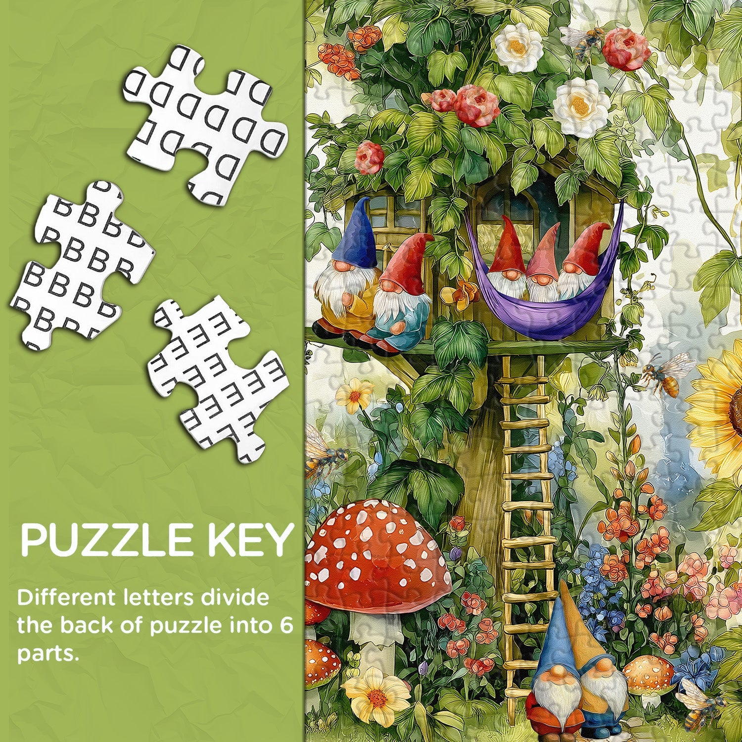 Gnomes In Bloom Jigsaw Puzzle 1000 Pieces