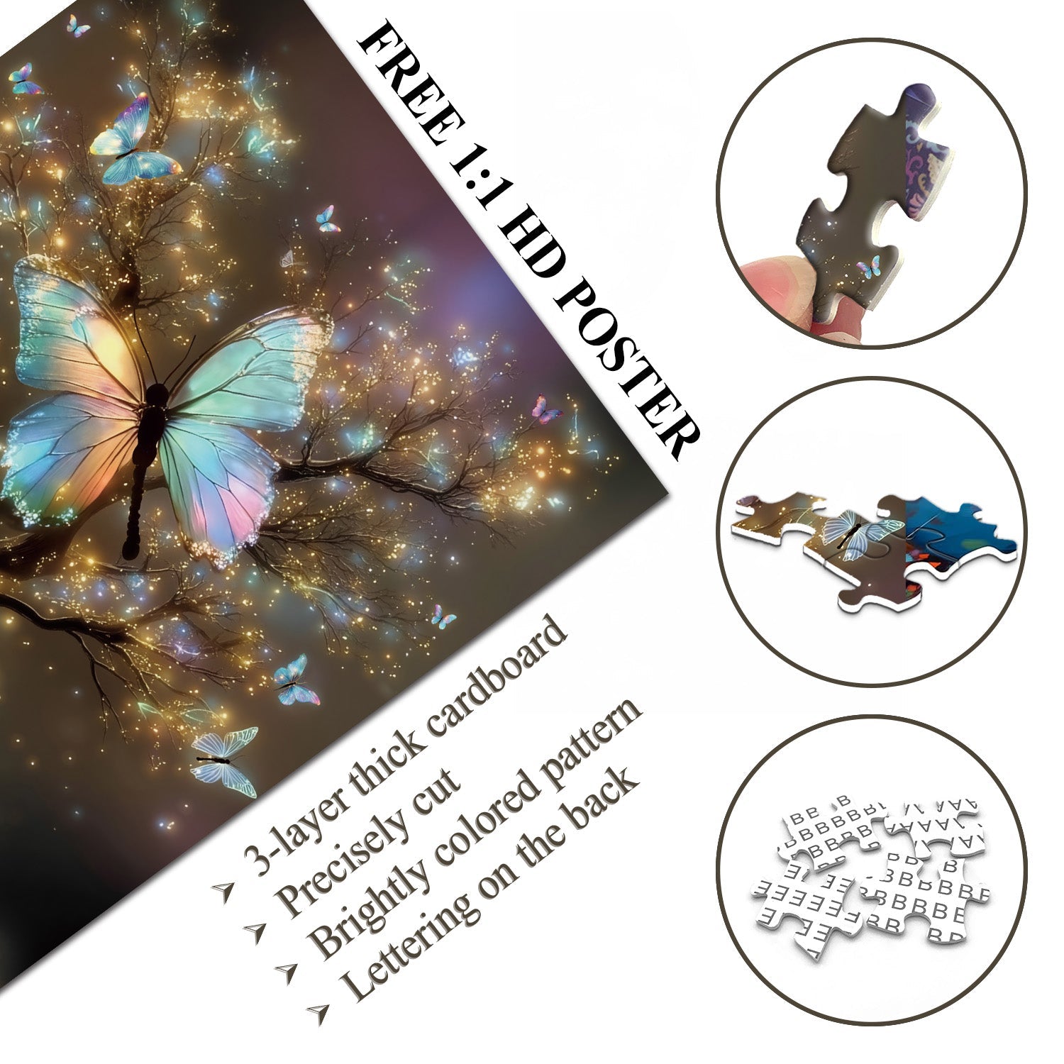Glowing Butterfly Jigsaw Puzzle 1000 Piece
