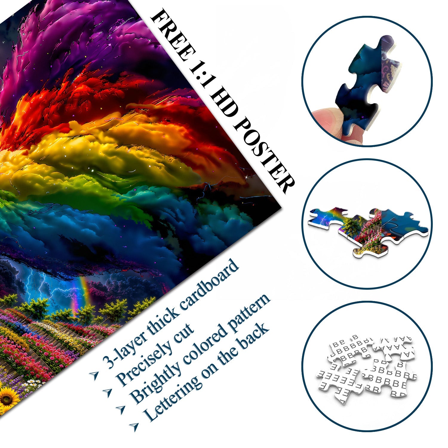 Rainbow Tornado Jigsaw Puzzle 1000 Pieces