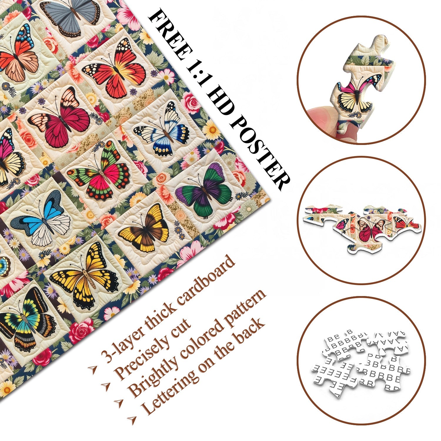 Butterfly Specimens Jigsaw Puzzle 1000 Pieces