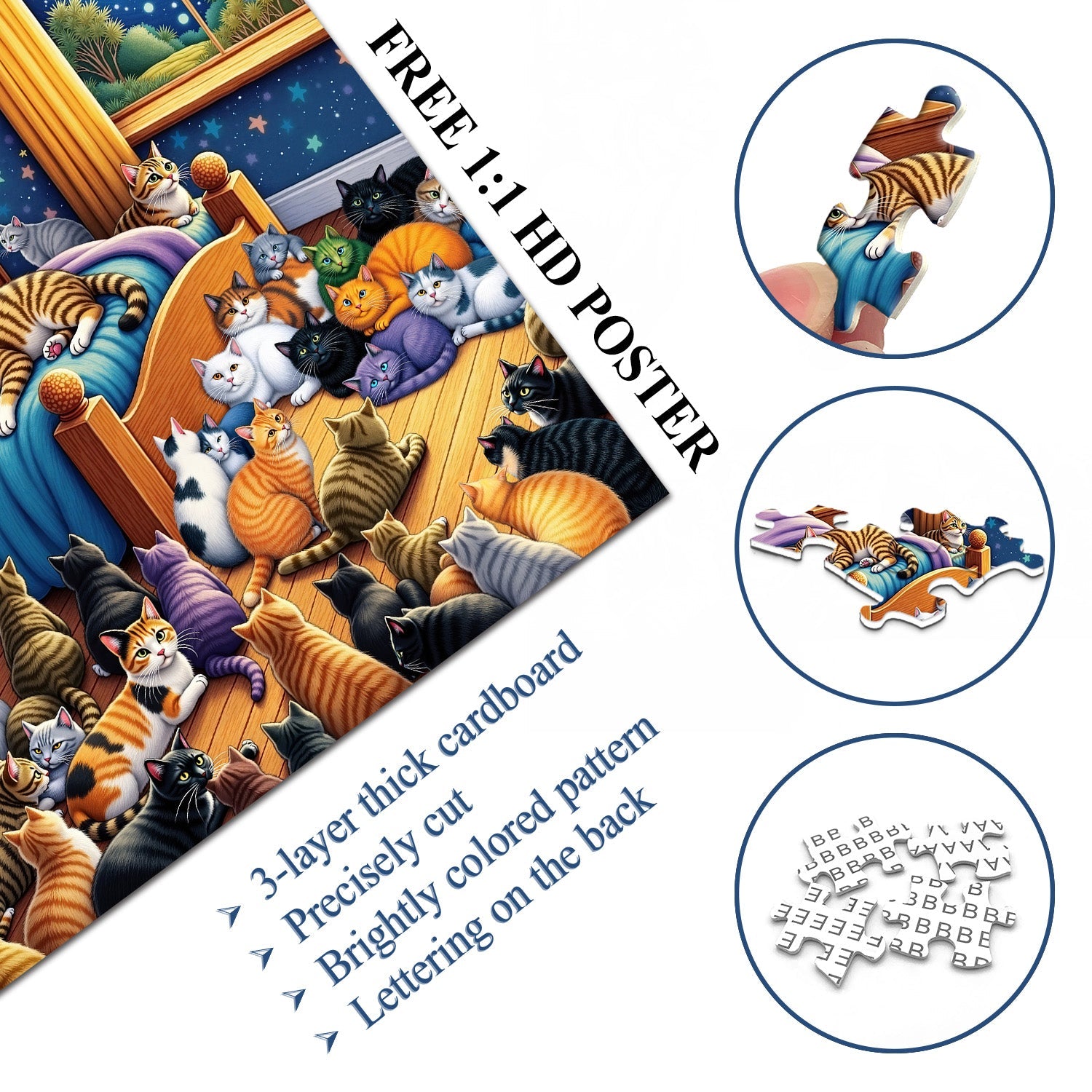 Cats Guarding Dreams Jigsaw Puzzle 1000 Piece