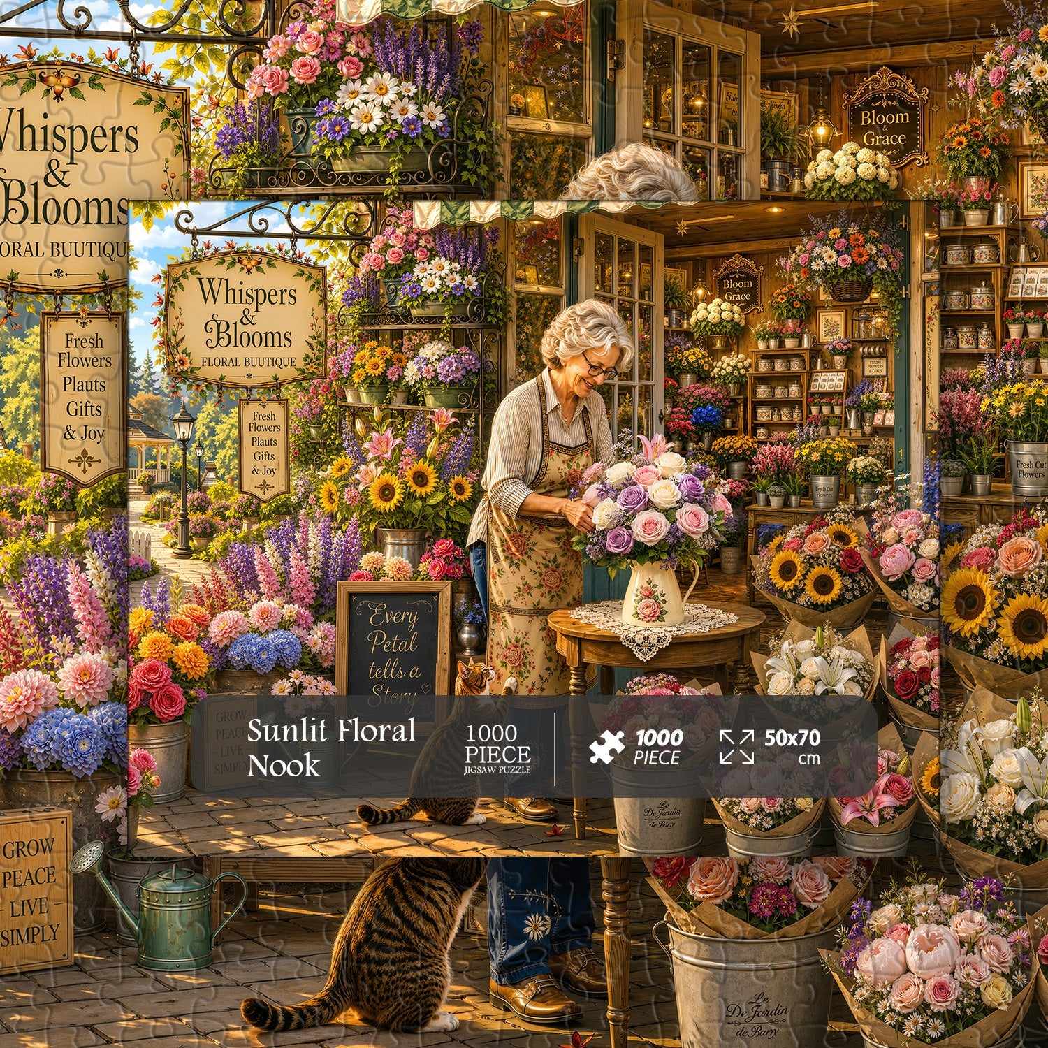 Sunlit Floral Nook Jigsaw Puzzle 1000 Piece