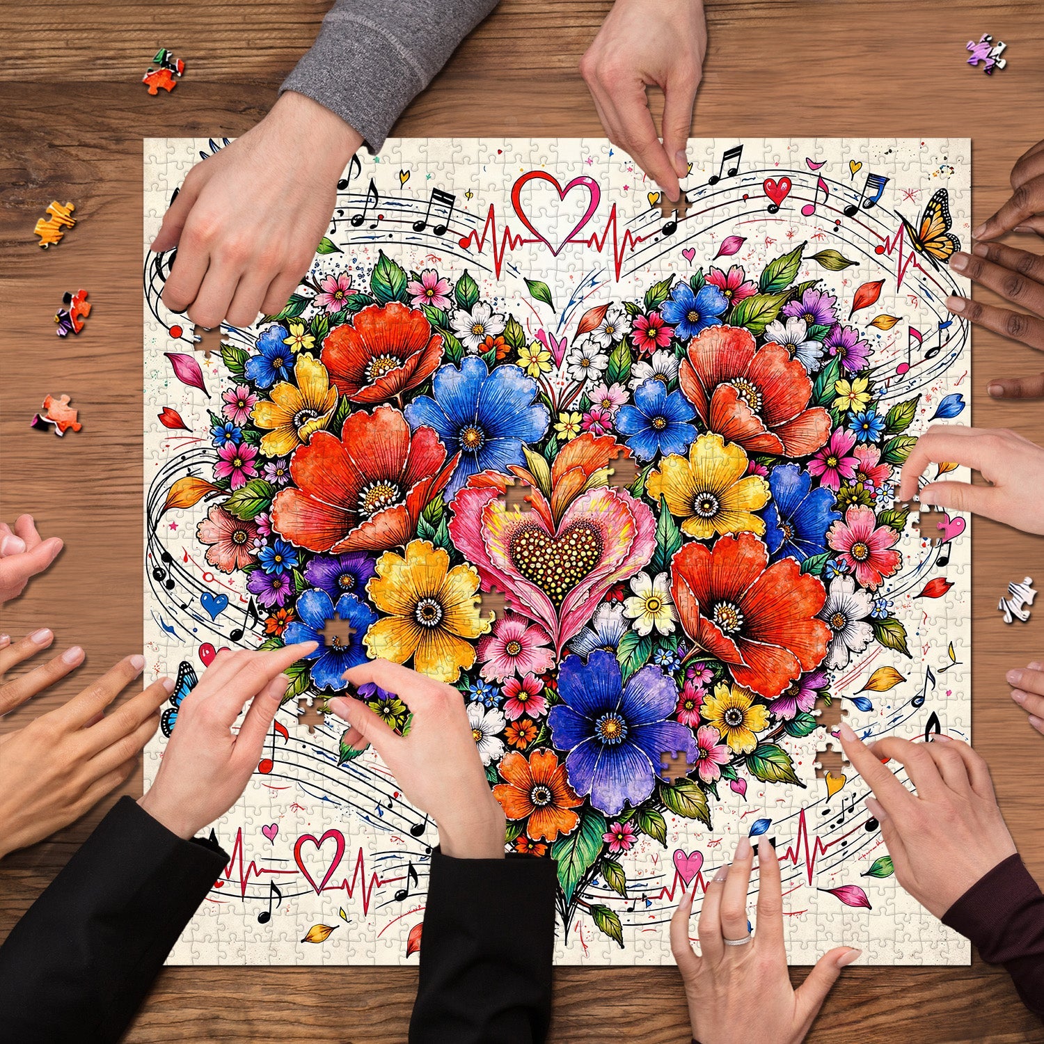 Heart of Blooms Jigsaw Puzzle 1000 Pieces