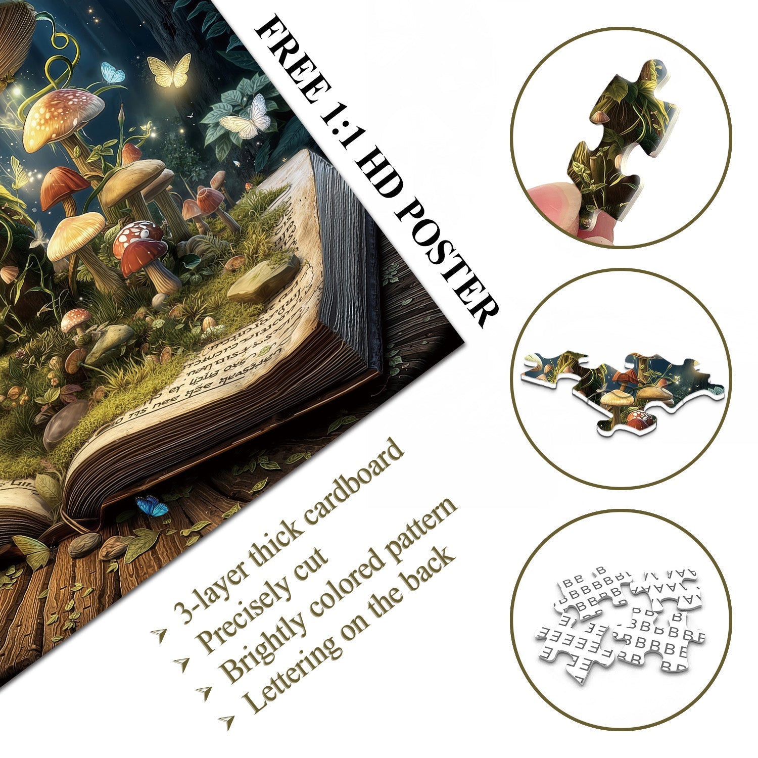 Fantasy Mushroom Book Jigsaw Puzzle 1000 Pieces