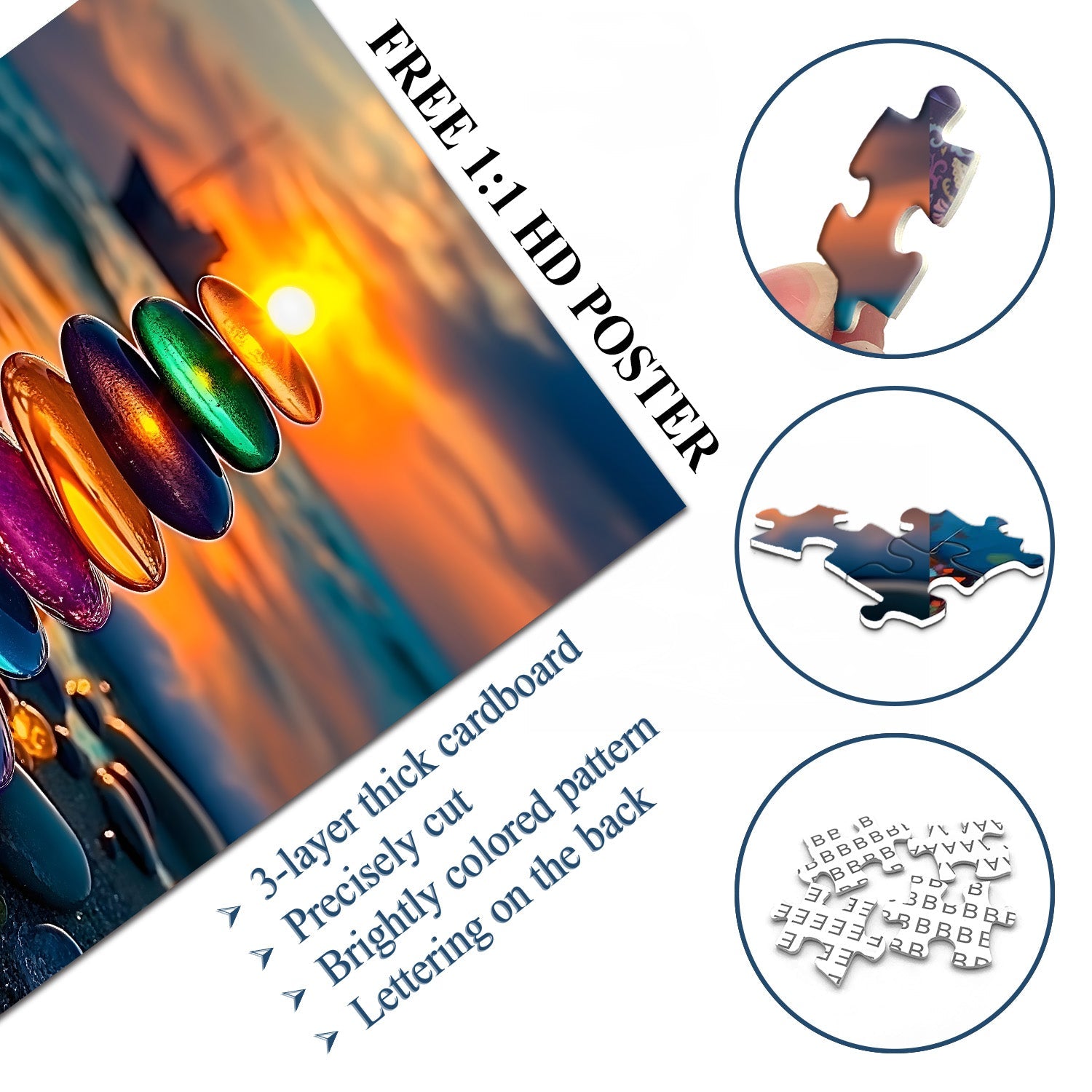 Sunset Stones Jigsaw Puzzle 1000 Pieces