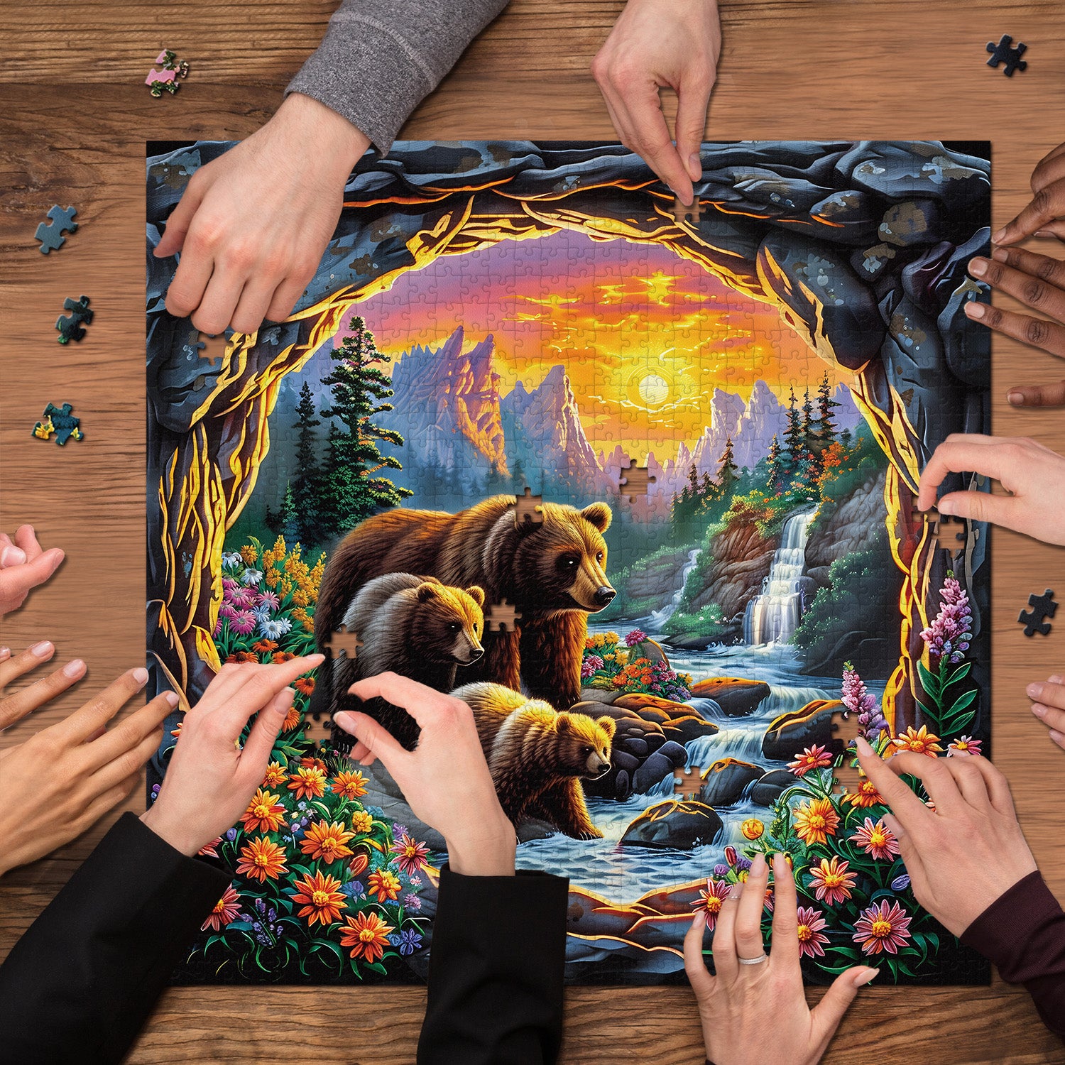 Mountain Bears Jigsaw Puzzle 1000 Pieces