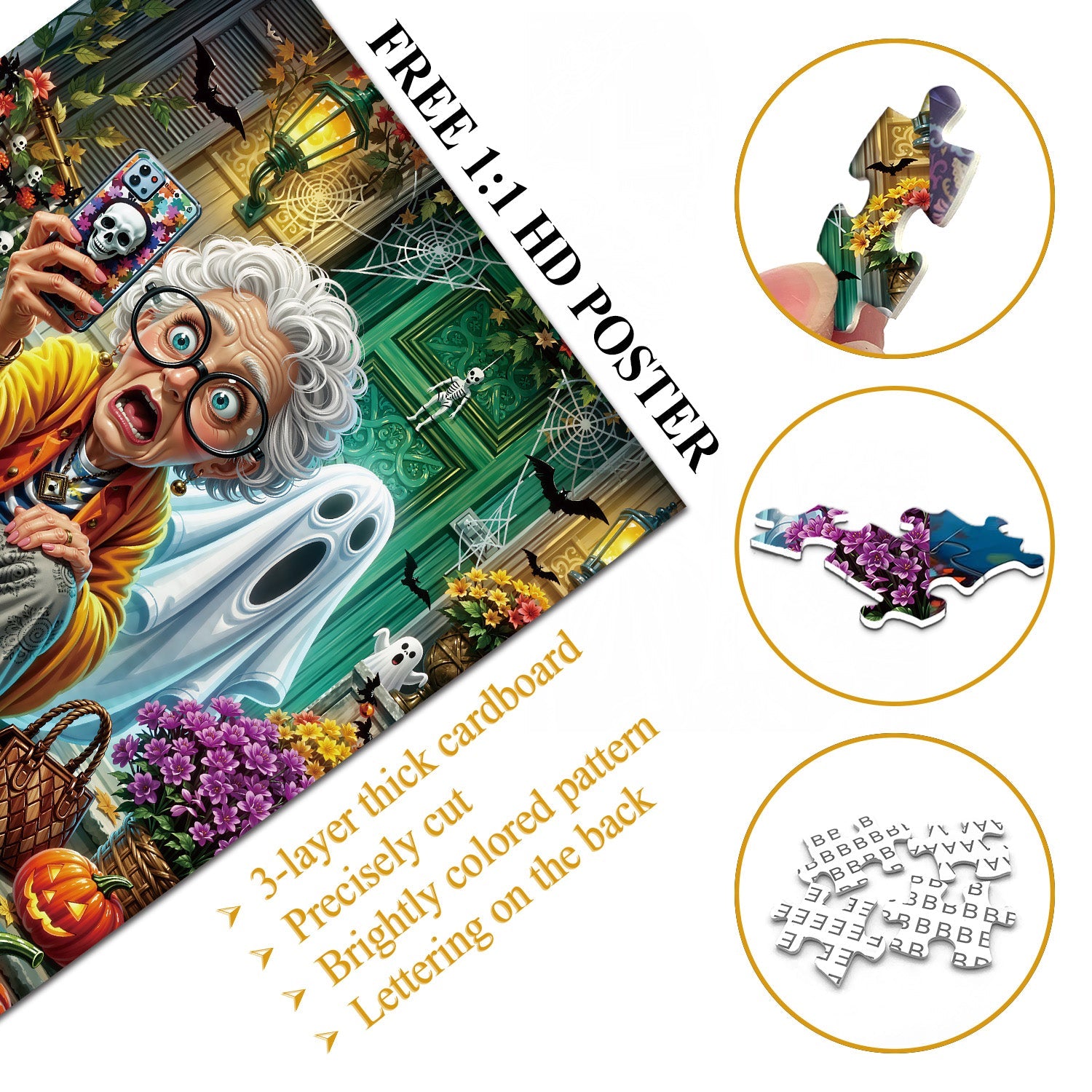 Puzzle selfie effrayant de 1000 pièces