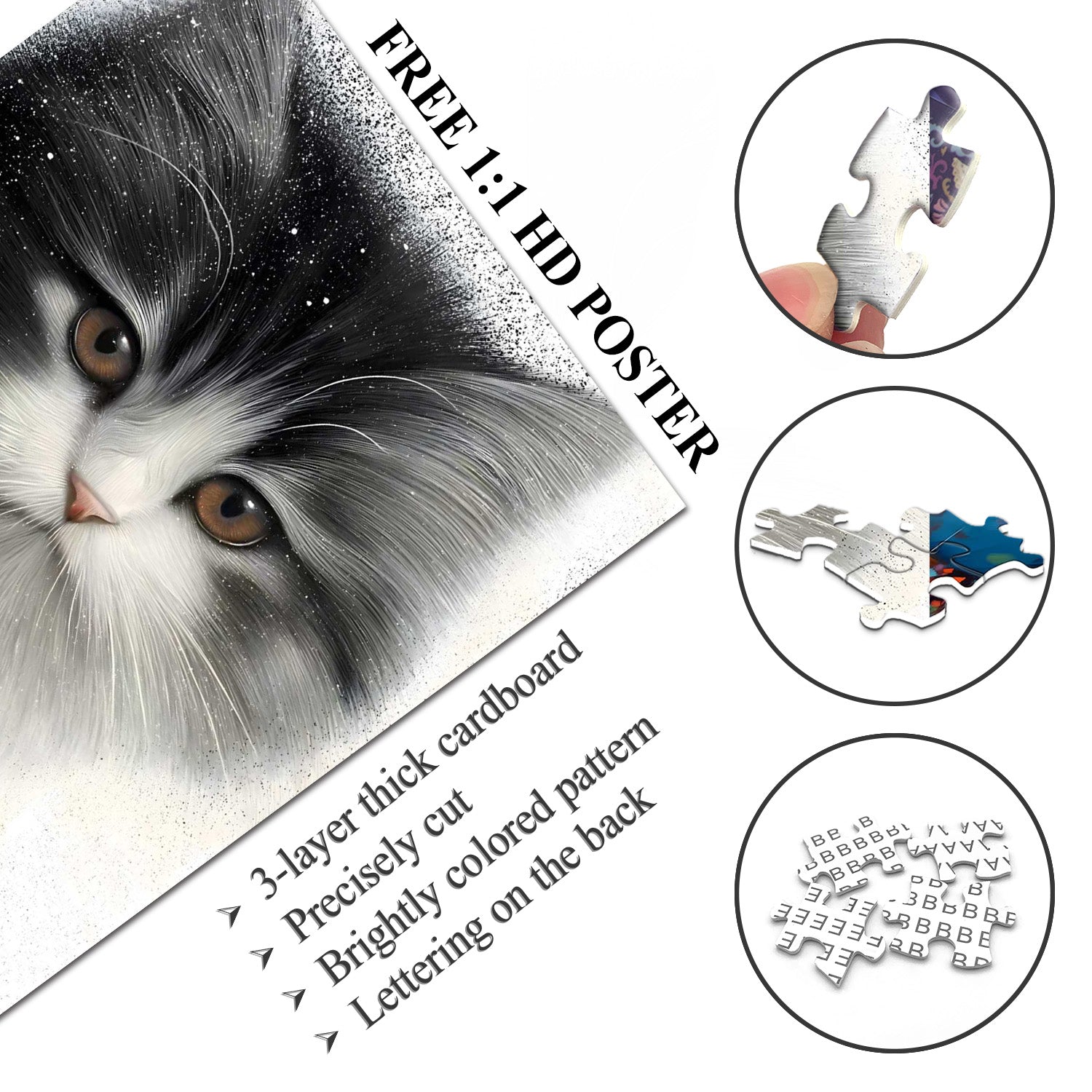 Cat Snow Mist Jigsaw Puzzle 1000 Pieces