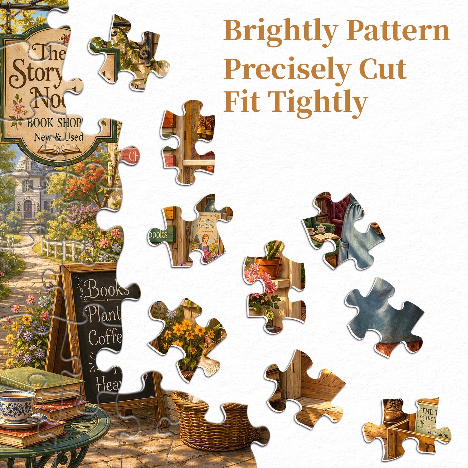Floral Booknook Jigsaw Puzzle 1000 Piece