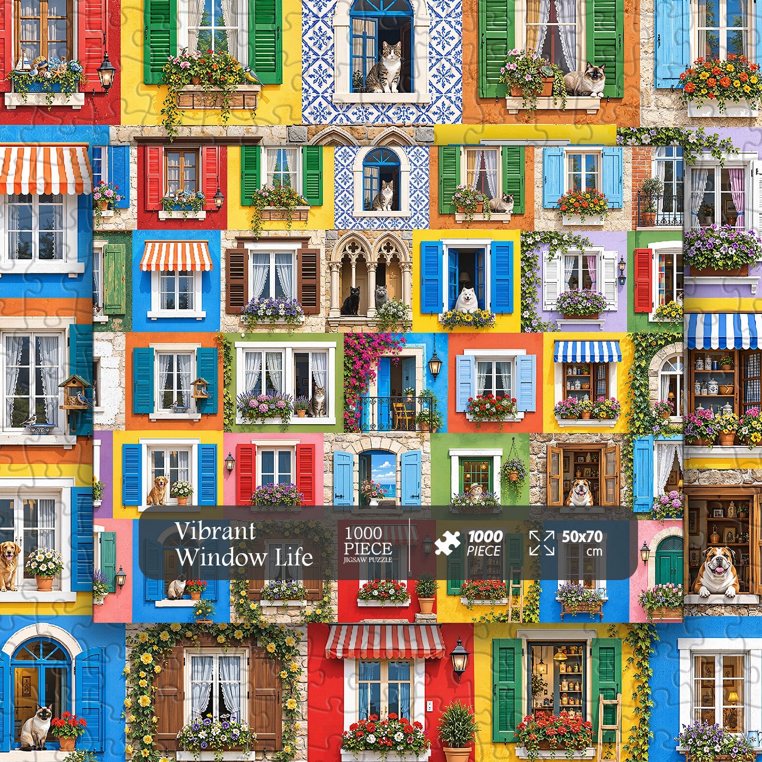Vibrant Window Life Jigsaw Puzzle 1000 Piece