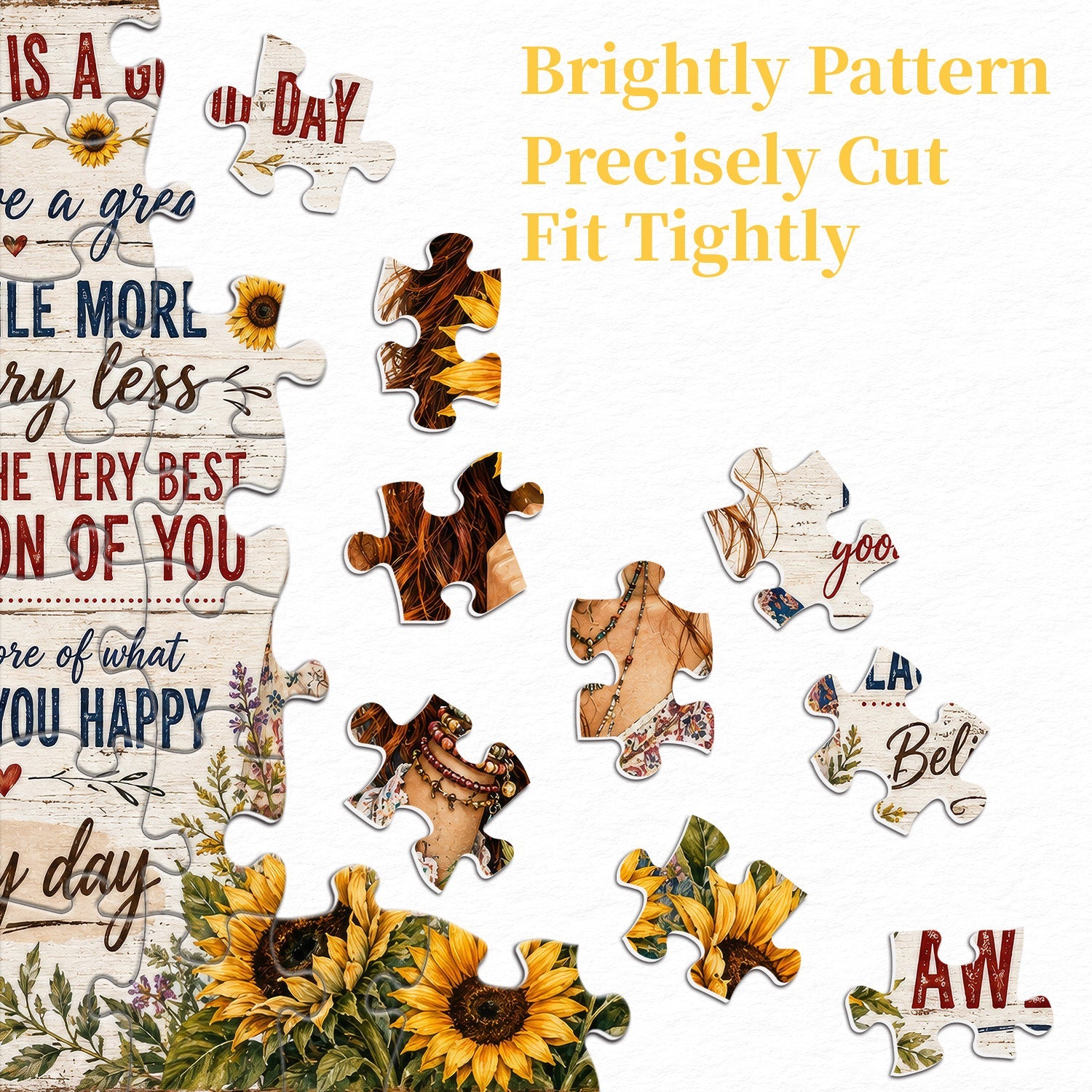 Sunflower Positivity Jigsaw Puzzle 1000 Pieces
