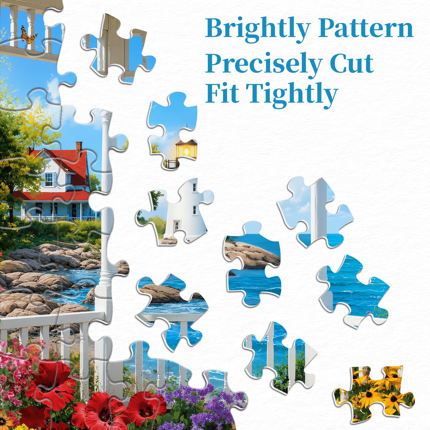 Sea-Kissed Lighthouse Jigsaw Puzzle 1000 Piece