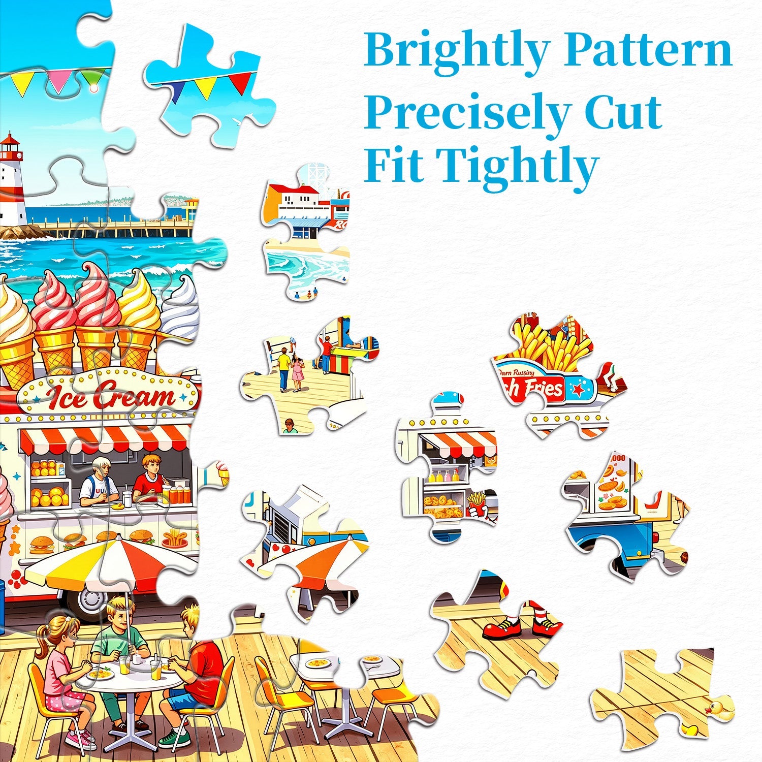 Seaside Amusement Park Jigsaw Puzzle 1000 Pieces