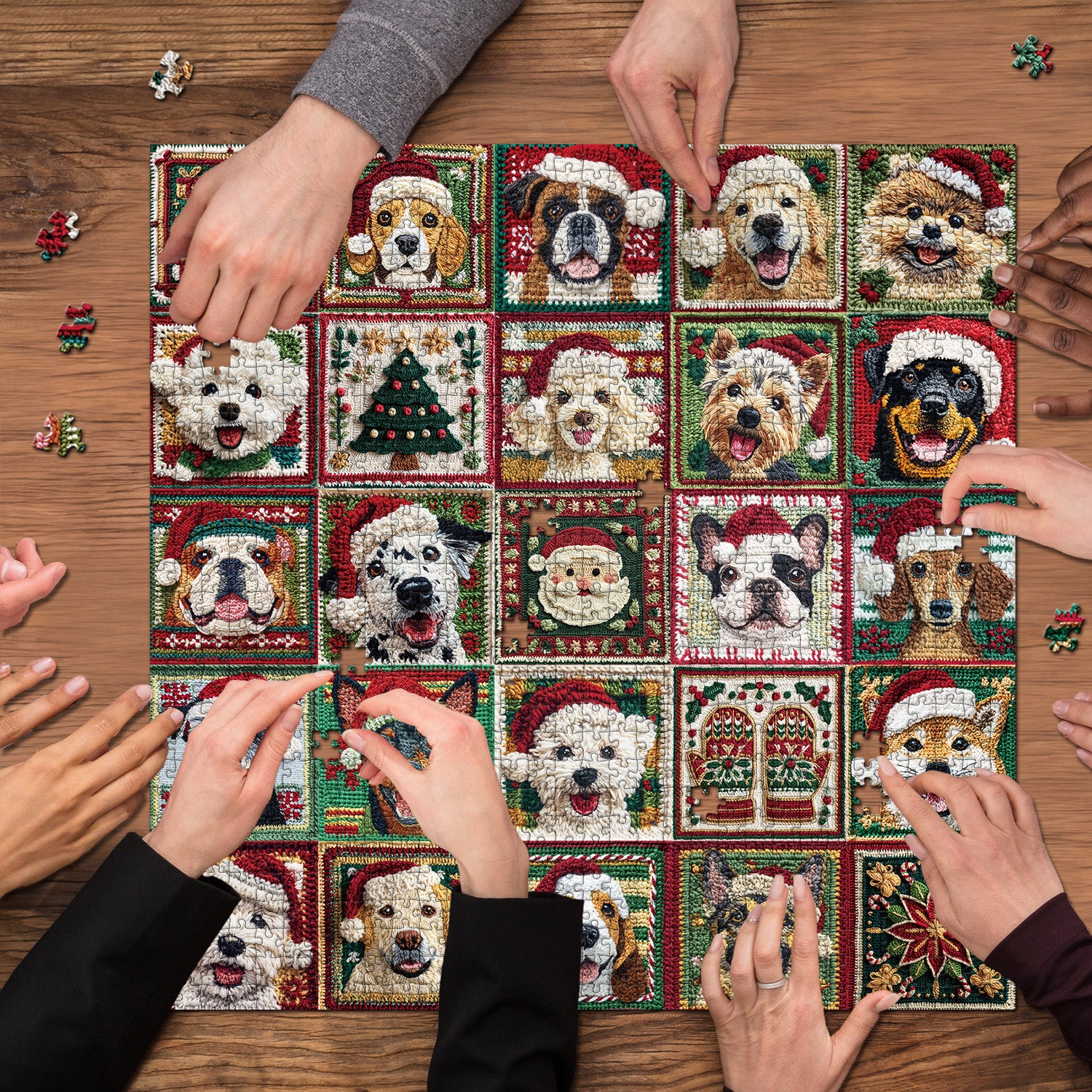 Christmas Dogs Jigsaw Puzzles 1000 Pieces