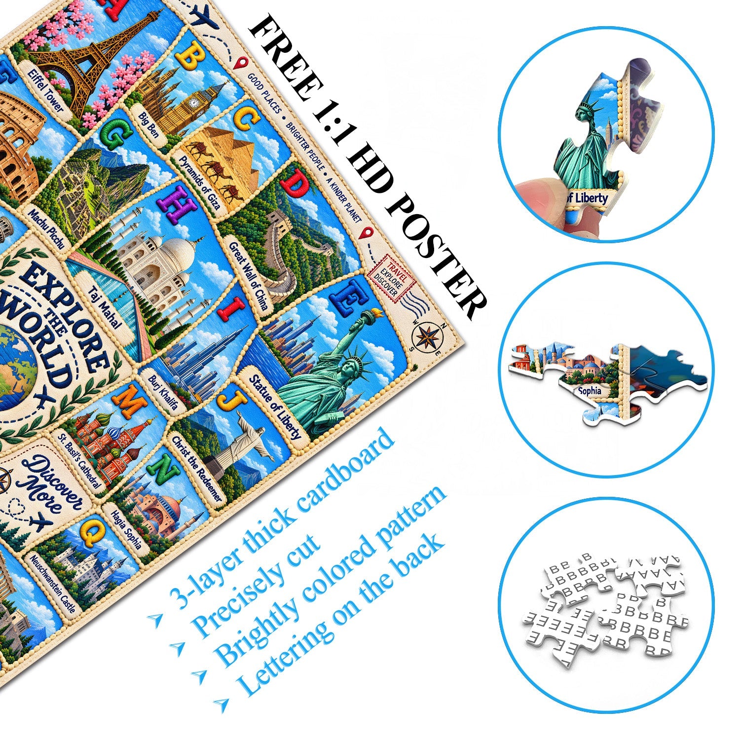 World Landmarks Jigsaw Puzzle 1000 Piece