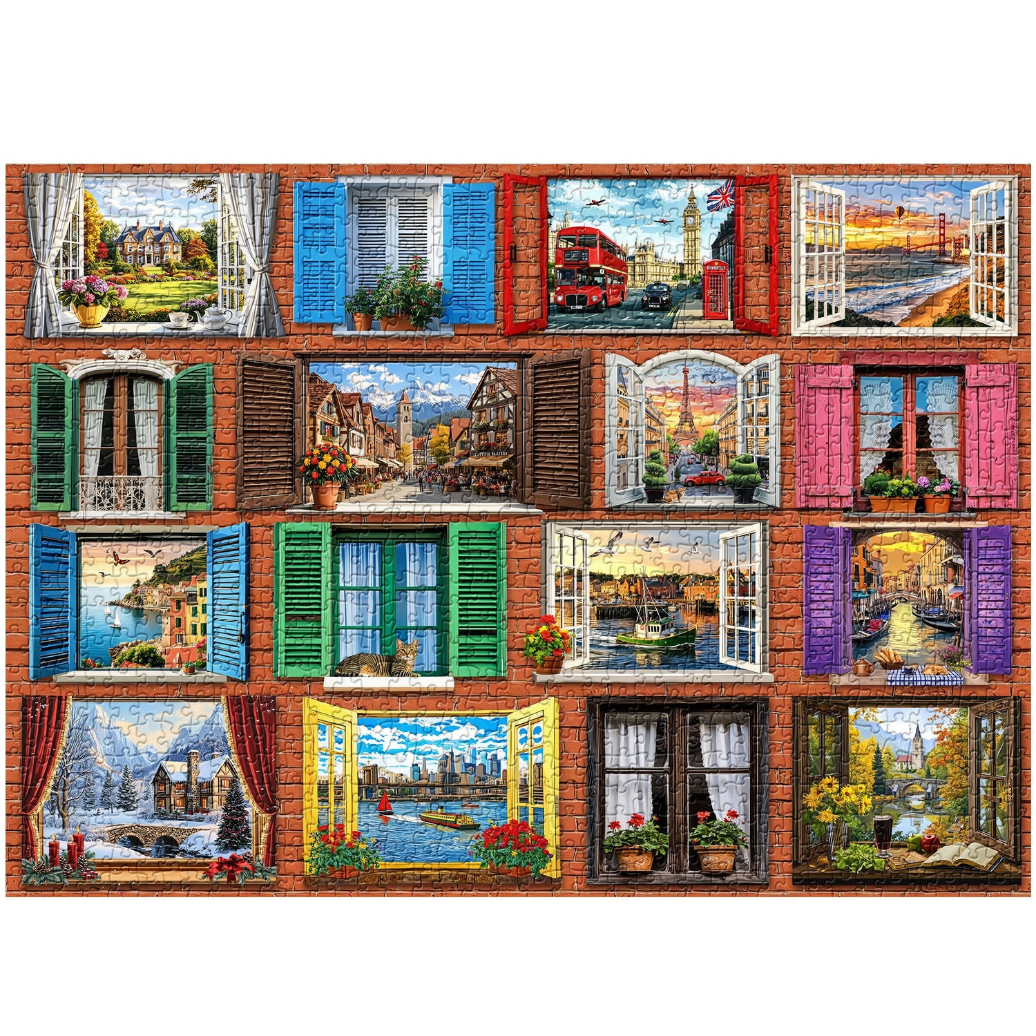 World Through Windows Jigsaw Puzzle 1000 Pieces