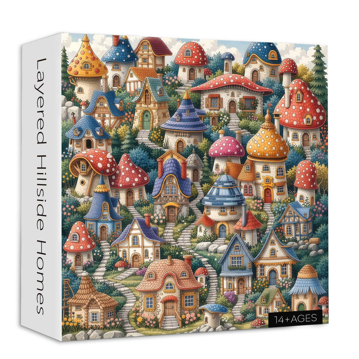 Layered Hillside Homes Jigsaw Puzzle 1000 Piece
