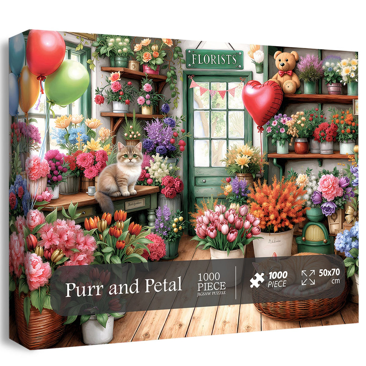 Purr and Petal Jigsaw Puzzle 1000 Pieces