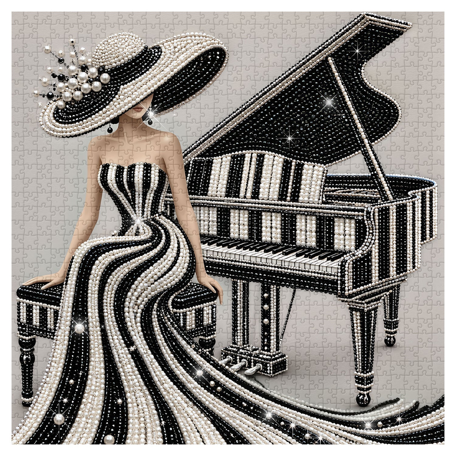 Elegant Piano Muse Jigsaw Puzzle 1000 Piece