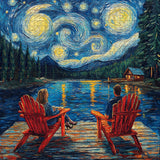 Starry Night By Lake Jigsaw Puzzle 1000 Pieces