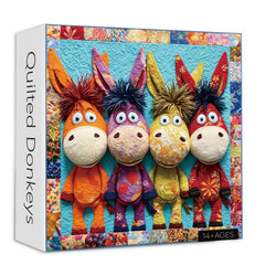 Quilted Donkeys Jigsaw Puzzle 1000 Pieces