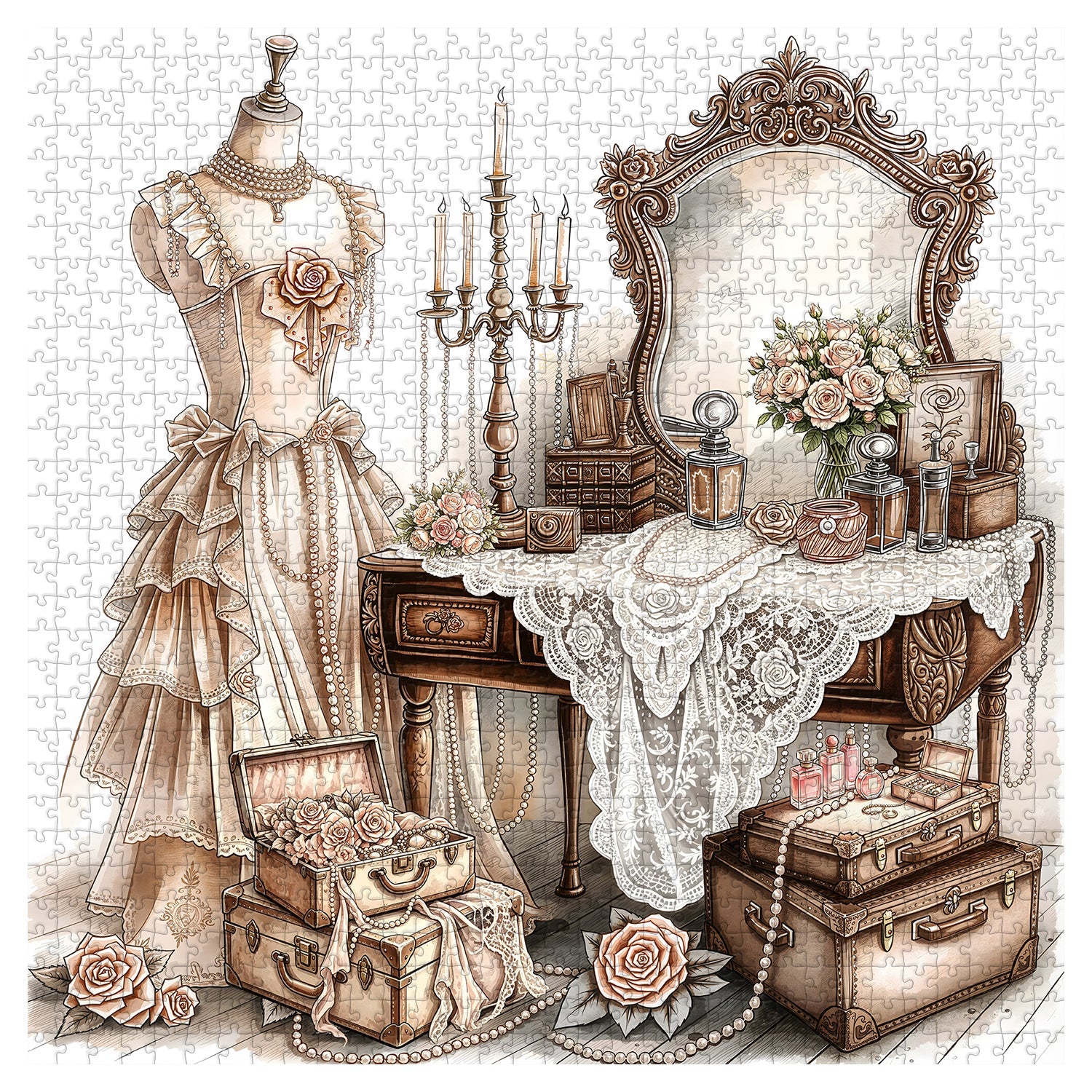 Elegant Old Reverie Jigsaw Puzzle 1000 Piece