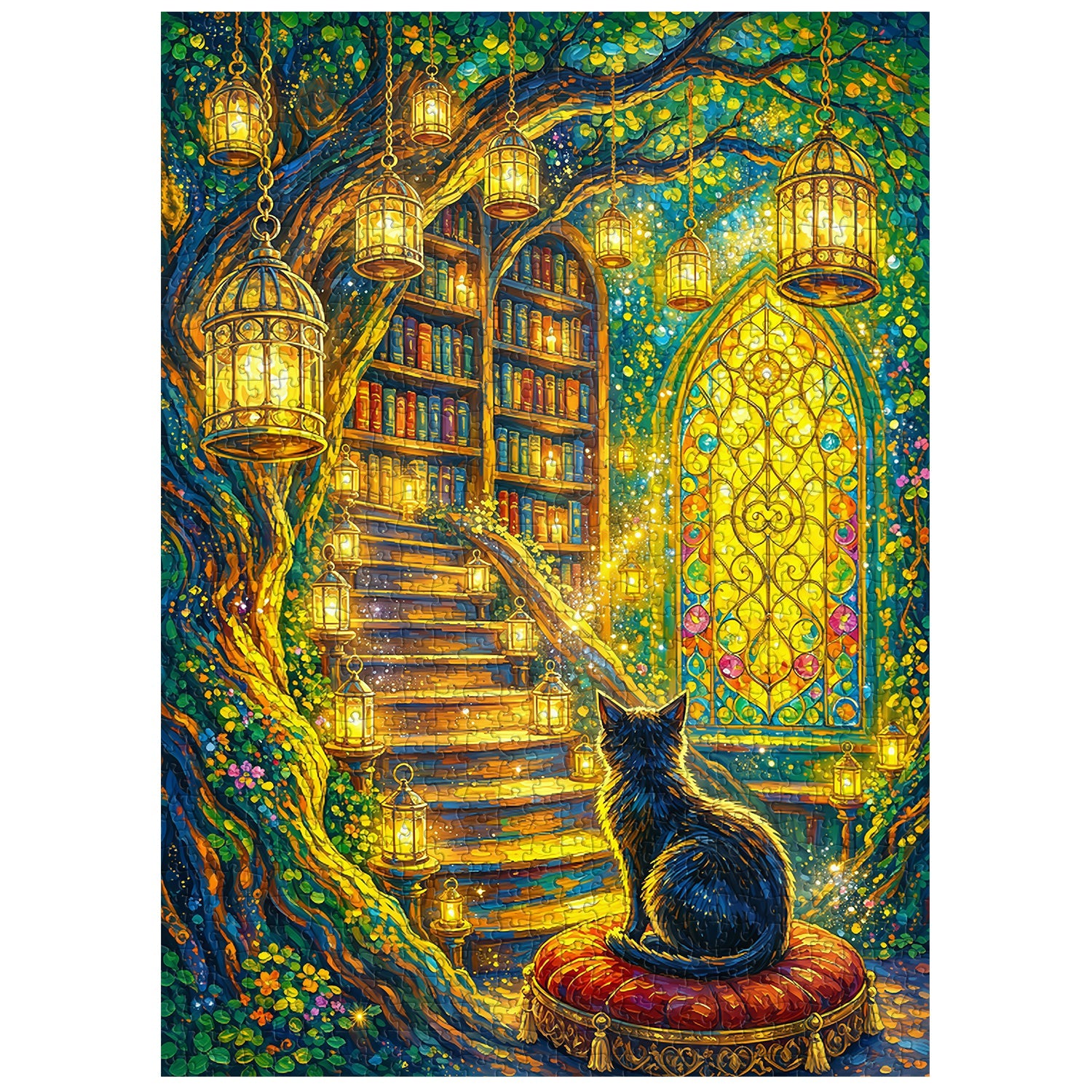 Magic Tree Library Jigsaw Puzzle 1000 Piece
