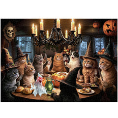 Halloween Feline Supper Jigsaw Puzzle 1000 Piece
