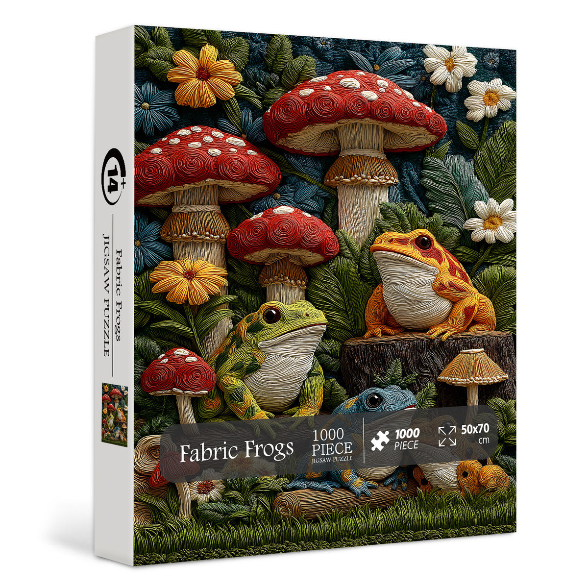 Fabric Frogs Jigsaw Puzzle 1000 Piece