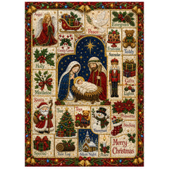 Vintage Christmas Patchwork Jigsaw Puzzle 1000 Pieces
