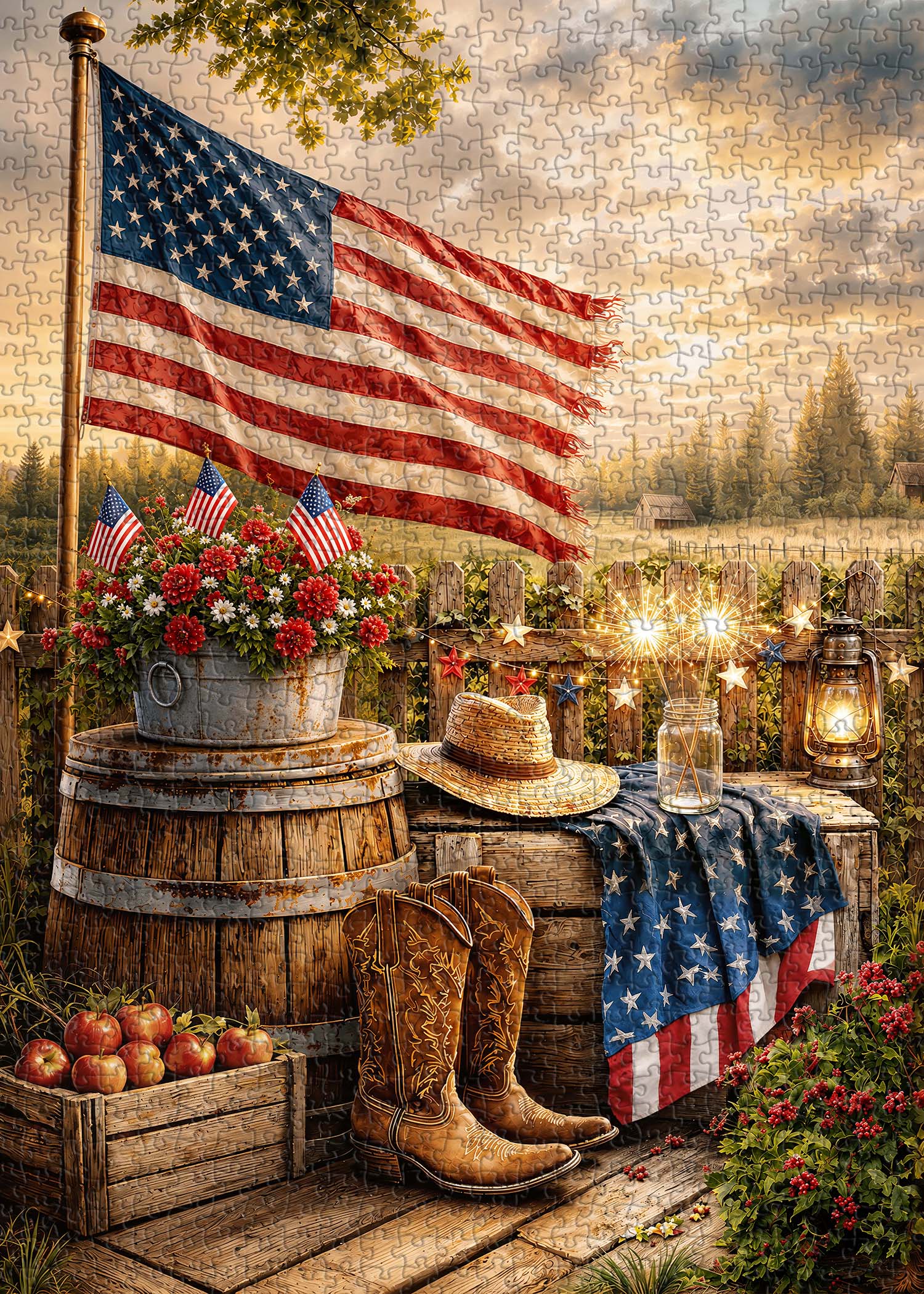 Americana Sunset Jigsaw Puzzle 1000 Piece