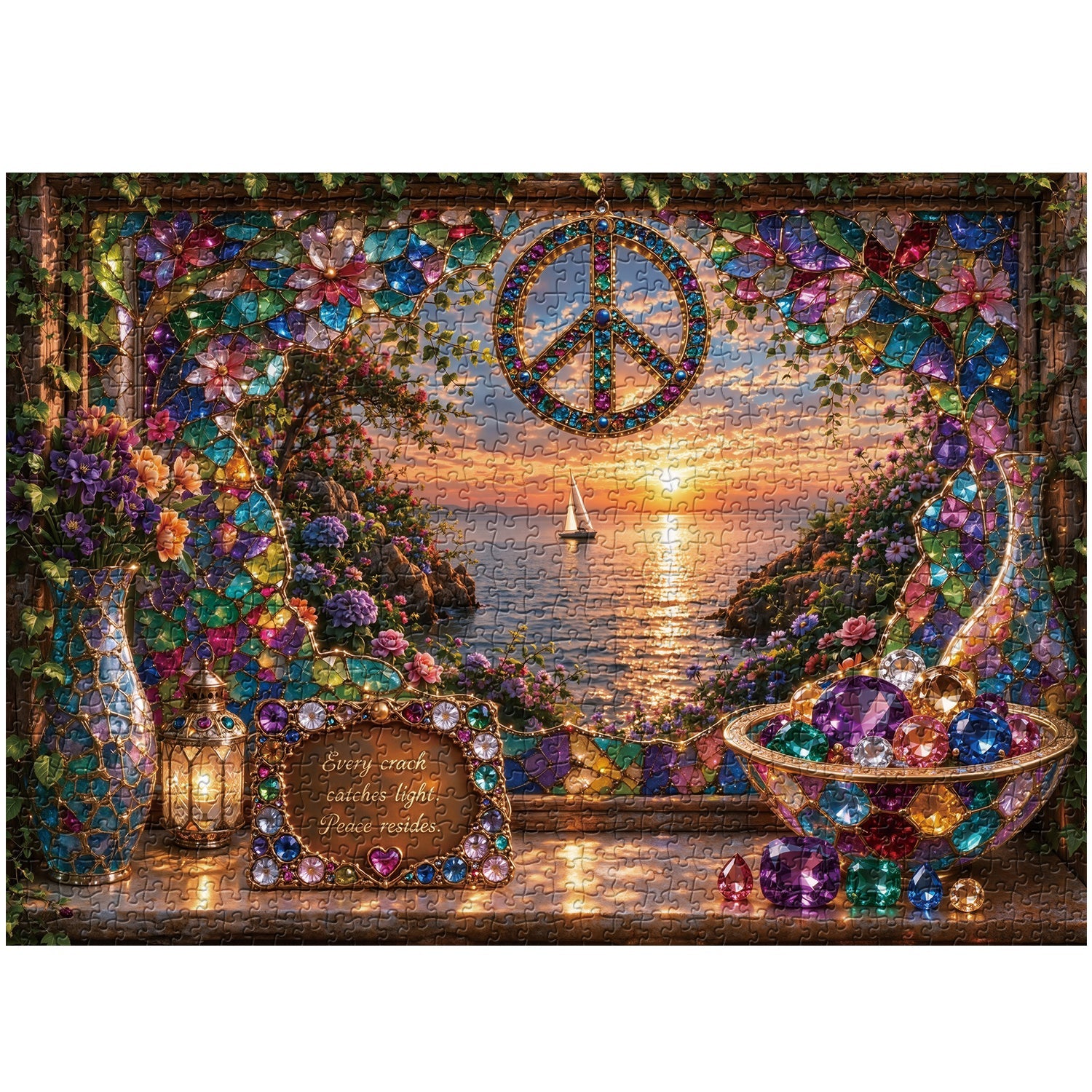 Glass Peace Jigsaw Puzzle 1000 Pieces