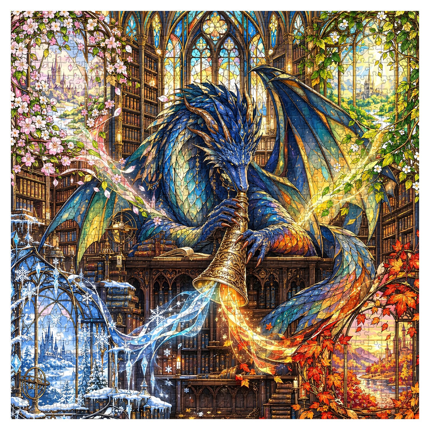 Dragon’s Season Horn Jigsaw Puzzle 1000 Piece