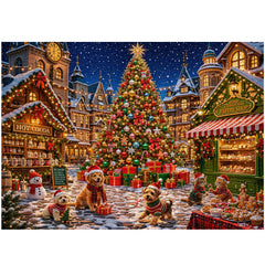 Snowy Bazaar Jigsaw Puzzle 1000 Pieces