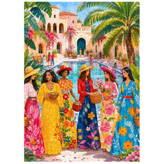 The Courtyard Ladies Jigsaw Puzzle 1000 Pieces