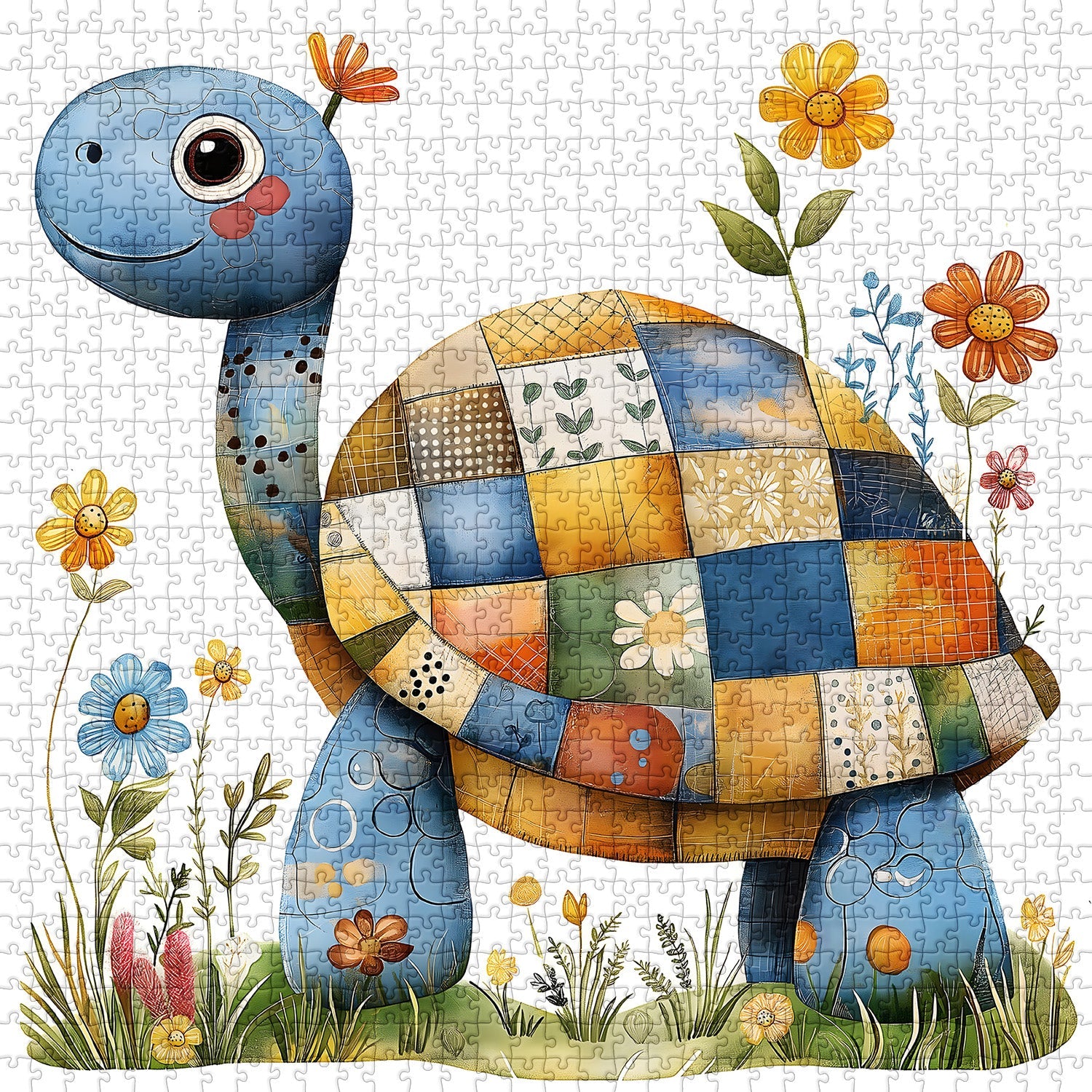 Floral Turtle Jigsaw Puzzle 1000 Pieces