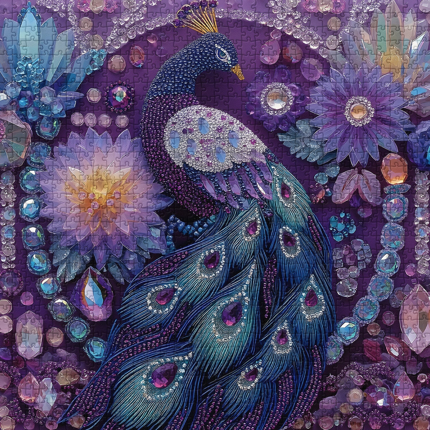Diamond Peacock Jigsaw Puzzle 1000 Pieces