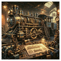 Clockwork Rail Workshop Jigsaw Puzzle 1000 Pieces