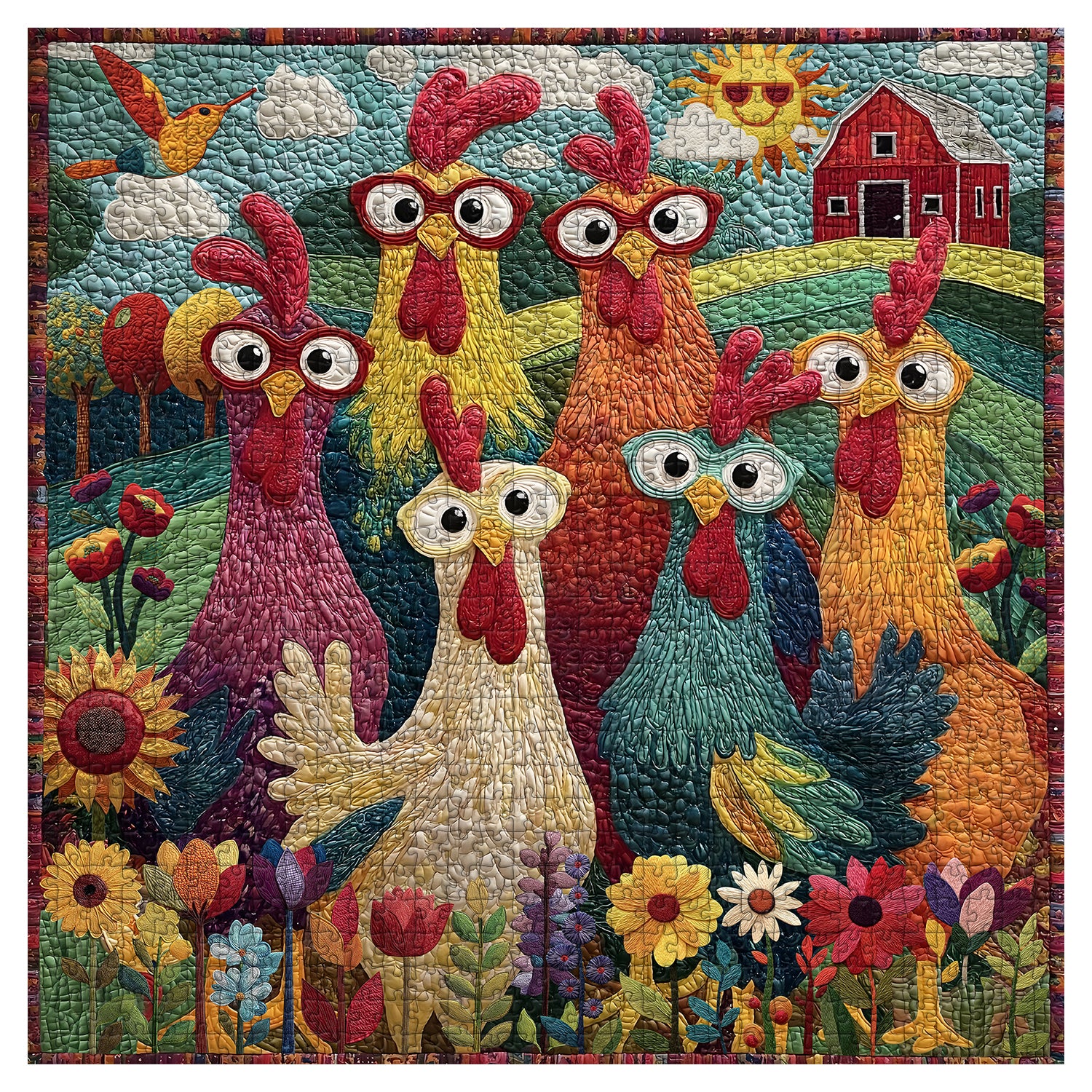 Funny Chicken Jigsaw Puzzle 1000 Piece