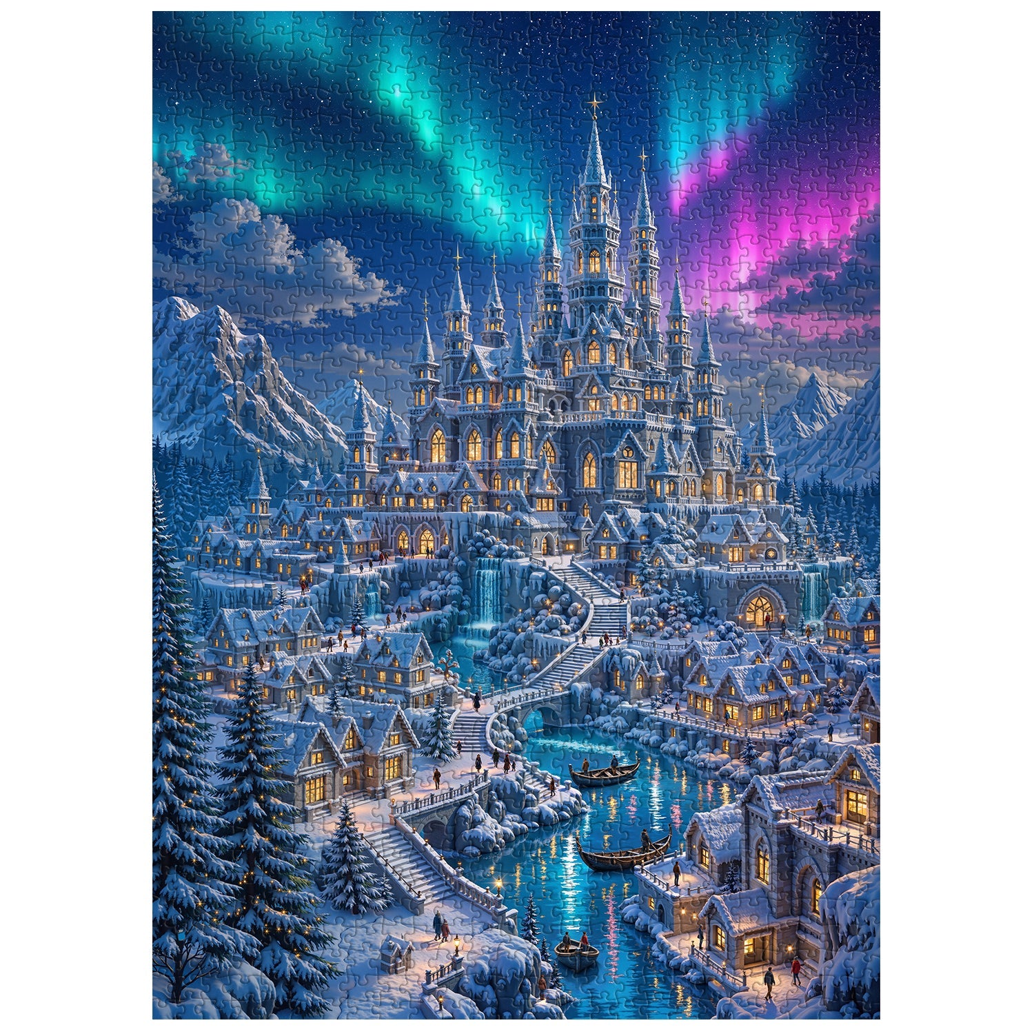 Aurora Fortress Jigsaw Puzzle 1000 Pieces