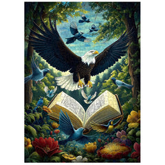 ``Eagle Plumes Pages Puzzle de 1000 pièces``