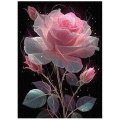 Pink Dream Rose Jigsaw Puzzles 1000 Pieces
