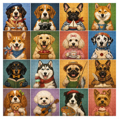 Puppy Gallery Jigsaw Puzzle 1000 Piece