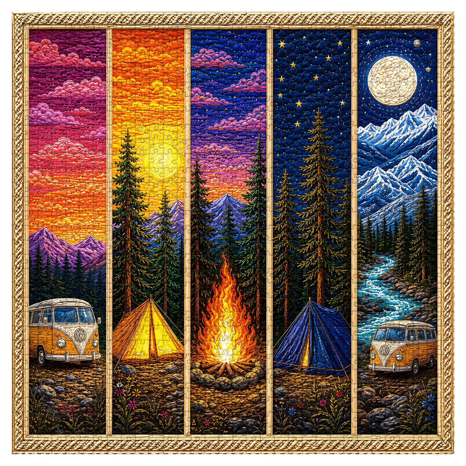 Five-Panel Journey Jigsaw Puzzle 1000 Piece